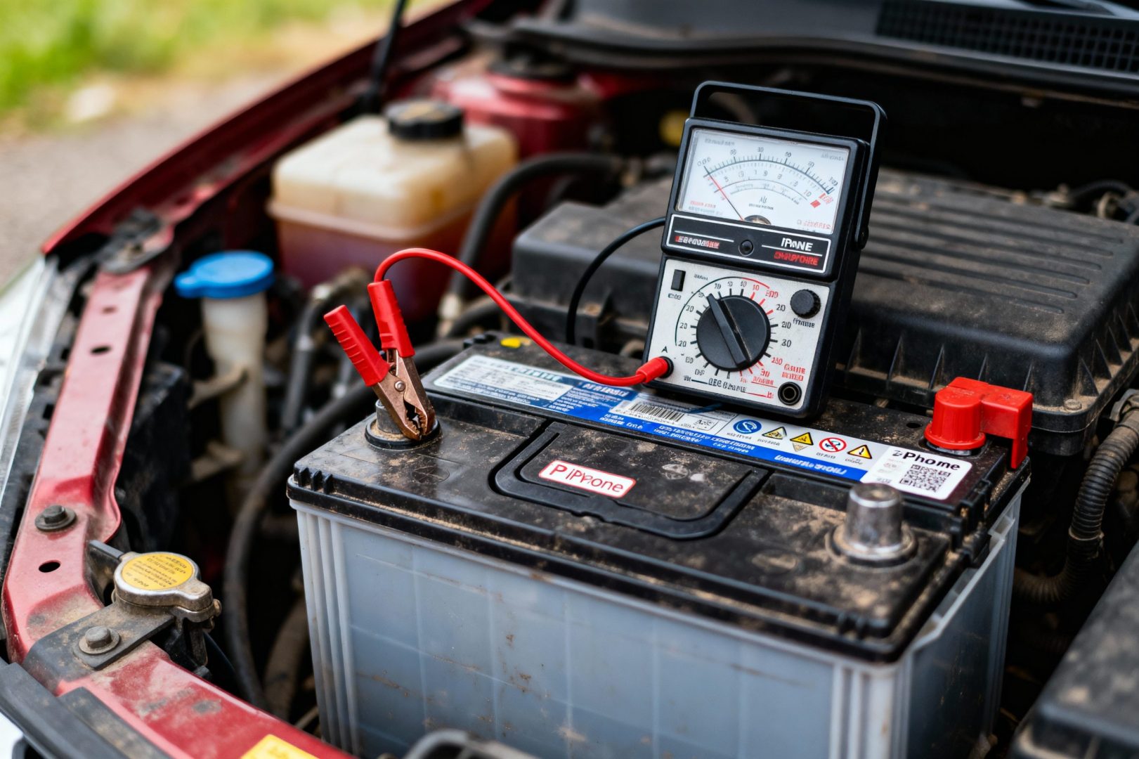 tension d’une batterie de voiture