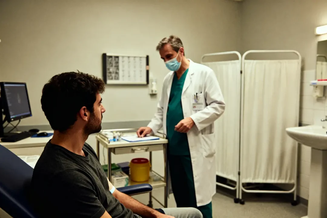 Patient discutant avec un médecin lors de la 2ème visite médicale après suspension de permis