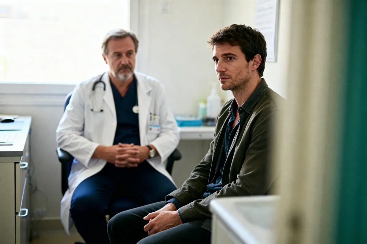 Médecin discutant avec un patient lors d'une visite médicale pour suspension de permis